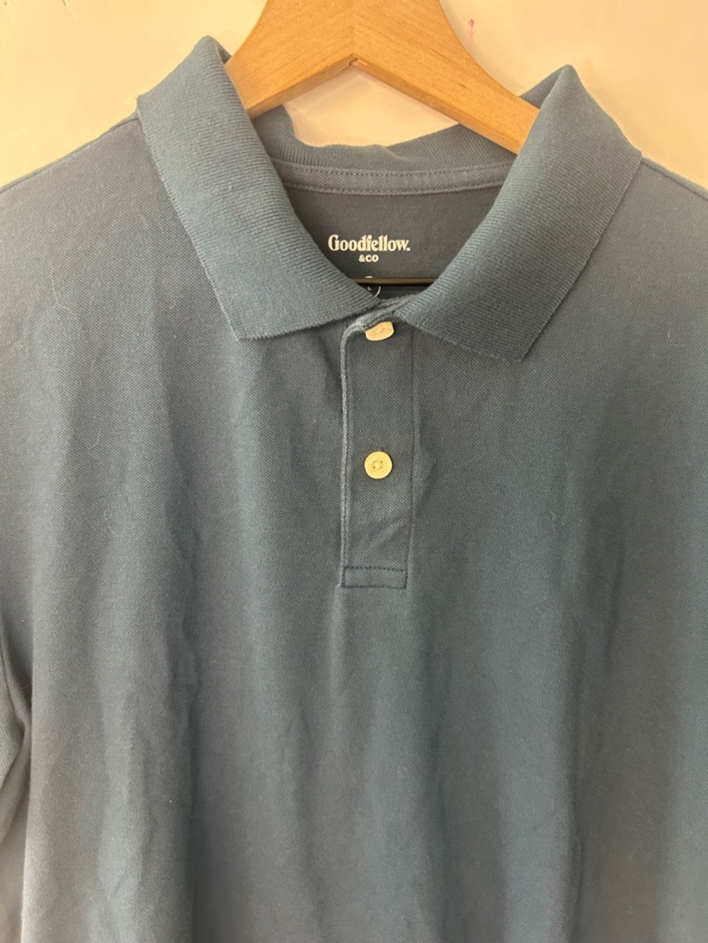 Goodfellow Men’s Dark Blue Polo Shirt, Size Large - Picture 5 of 10